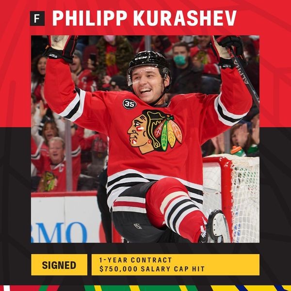 Philipp Kurashev prolonge avec les Blackhawks