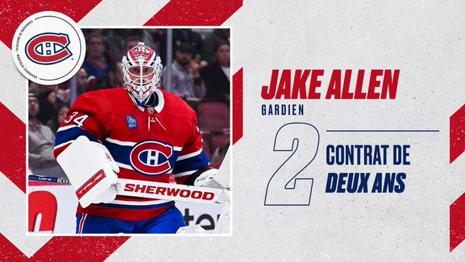 Jake Allen prolonge avec le Canadien