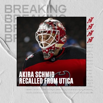 Akira Schmid rappelé par les Devils