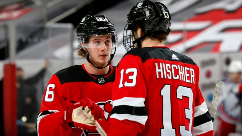Plus jeunes joueurs des Devils au moment de leur 50e but en NHL