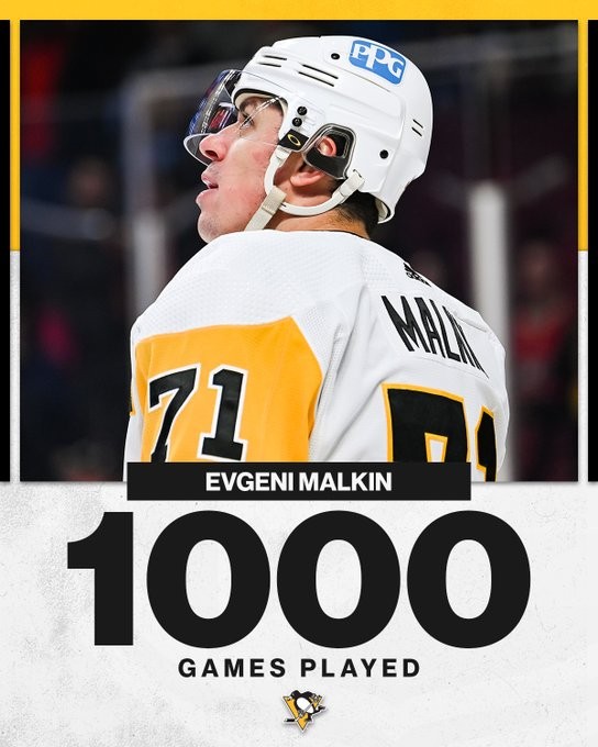 Plus de points parmi les joueurs actif à leur 1'000è match en NHL