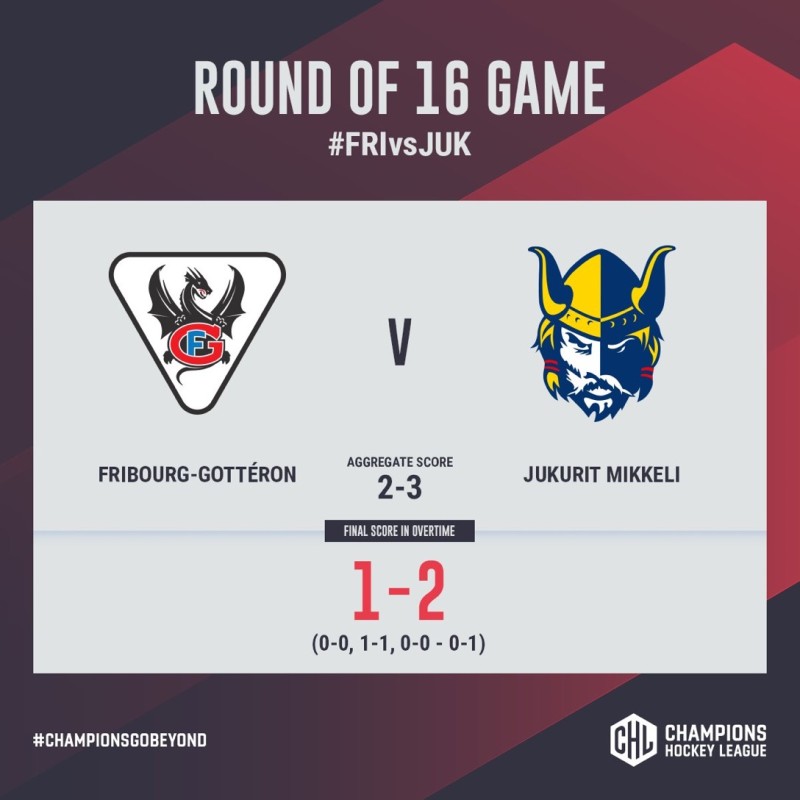 CHL : Fribourg, Davos et Zurich sortis