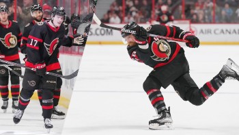 Ridly Greig marque son premier point en NHL sur un assist à Claude Giroux, son idole de jeunesse