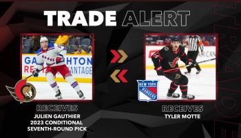 Echange entre les Rangers et les Sénateurs