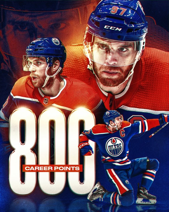 800 points pour Connor McDavid et quelques chiffres à relever