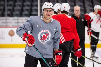 Timo Meier livre ses impressions après son premier entraînement avec les Devils