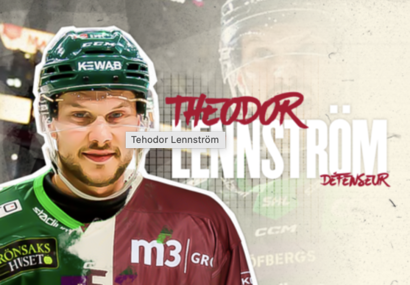 Un contrat de deux ans pour Theodor Lennström avec Genève
