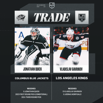Joonas Korpisalo et Jonathan Quick changent d'équipe