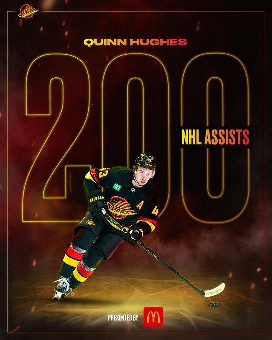 Une sacrée performance réalisée par Quinn Hughes