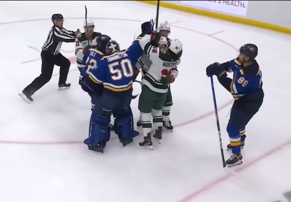 Le gardien des Blues prend deux matchs et 65'000 $ d'amende