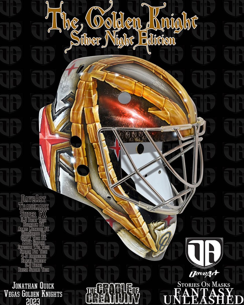 Le nouveau masque de Jonathan Quick dans les détails