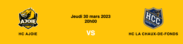 Les dates des matchs entre Ajoie et la Chaux-de-Fonds