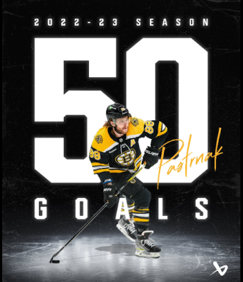 David Pastrnak marque son 50e but de la saison
