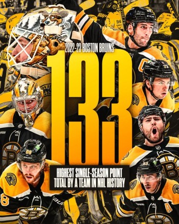 Les Bruins tiennent leur second record de l'histoire de la NHL