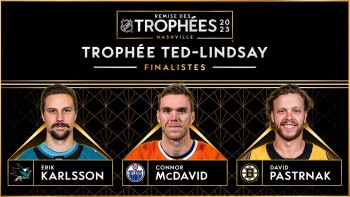 Karlsson, McDavid et Pastrnak finalistes pour le trophée Ted-Lindsay