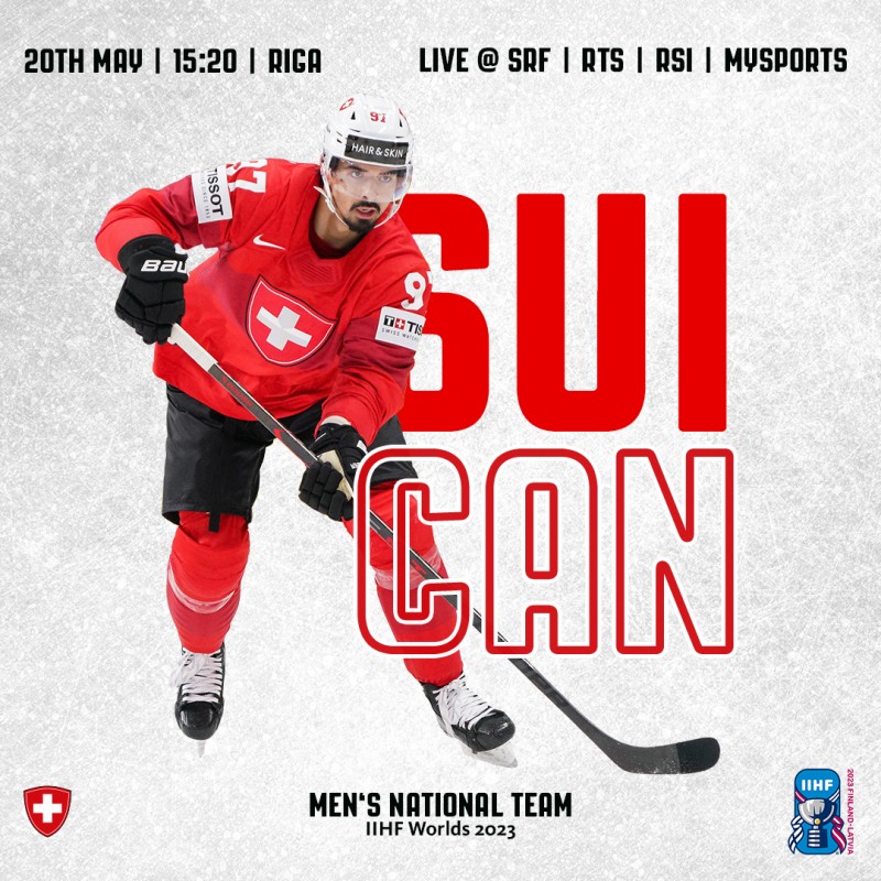 Aufstellung der Teams für das Spiel Kanada vs. Schweiz