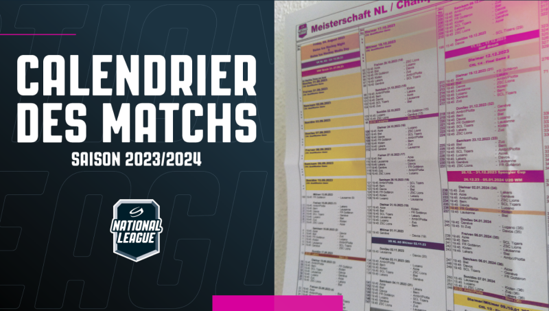 Votre calendrier de la prochaine saison de National League