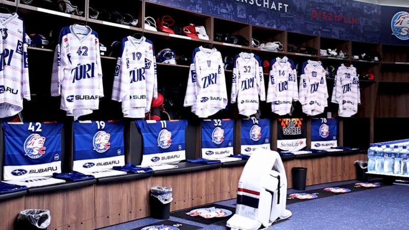 Kleiner Rundgang durch die Umkleidekabinen der ZSC Lions