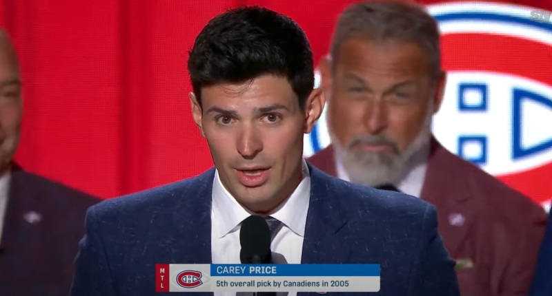 Carey Price se rate quelque peu en annonçant la sélection de David Reinbacher