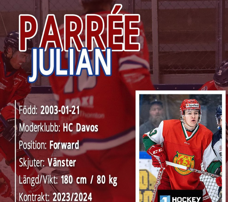 Der Davoser Julian Parrée wird weiterhin in Schweden spielen.