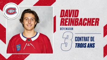 David Reinbacher sous contrat avec le Canadien