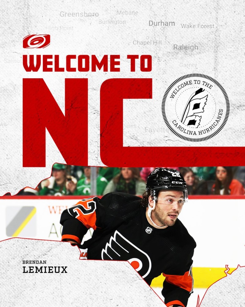 Les Hurricanes signent Brendan Lemieux