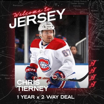 Chris Tierney retrouve Timo Meier aux Devils