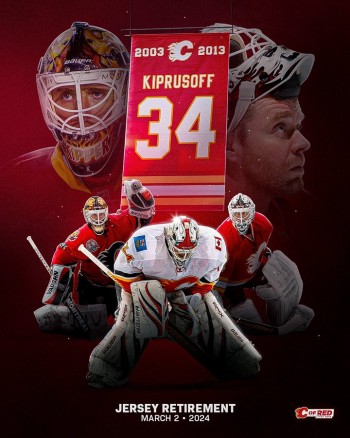 Les Flames de Calgary vont retirer les maillot de Miikka Kiprusoff
