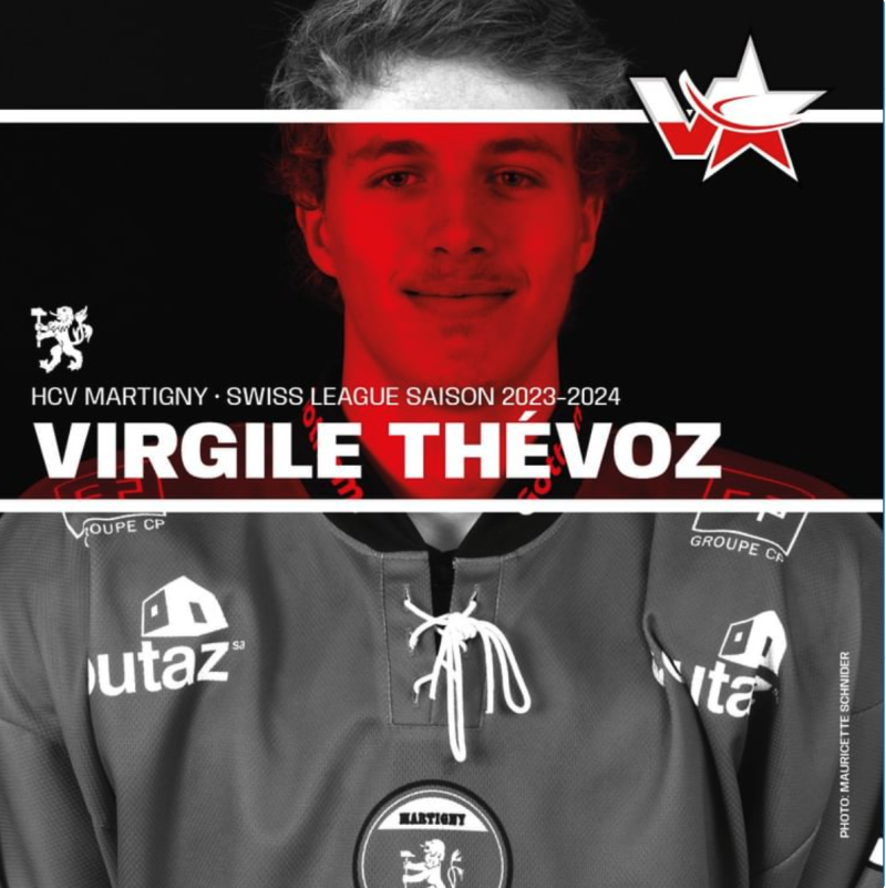Virigile Thevoz portera les couleurs de Martigny