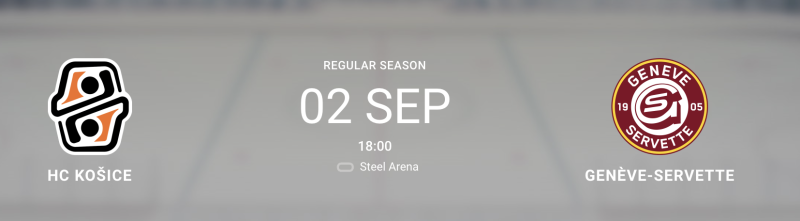 Formation des équipes pour le match Kosice vs Genève