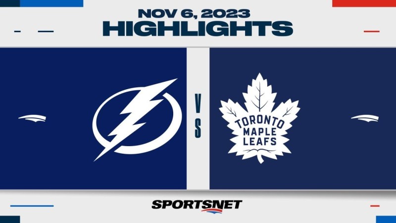 Les onze buts du match Lightning vs Leafs en images