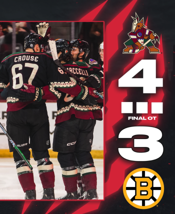 Janis Moser prend part à la victoire des Coyotes sur les Bruins