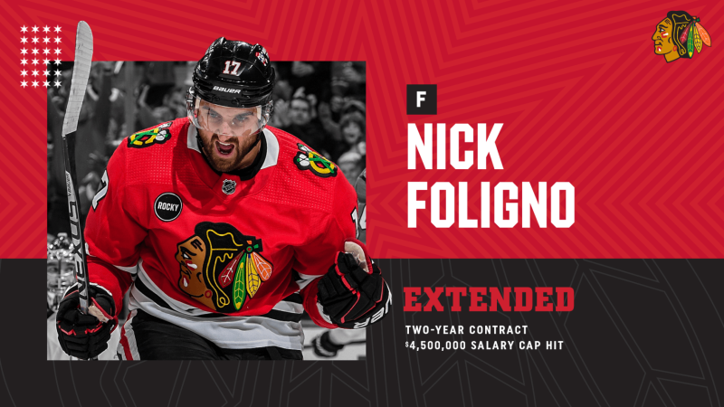 Nick Foligno prolonge avec les Blackhawks