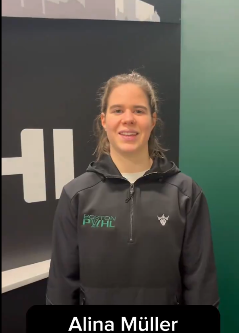 Un assist sur chacun des buts de Boston pour Alina Mueller