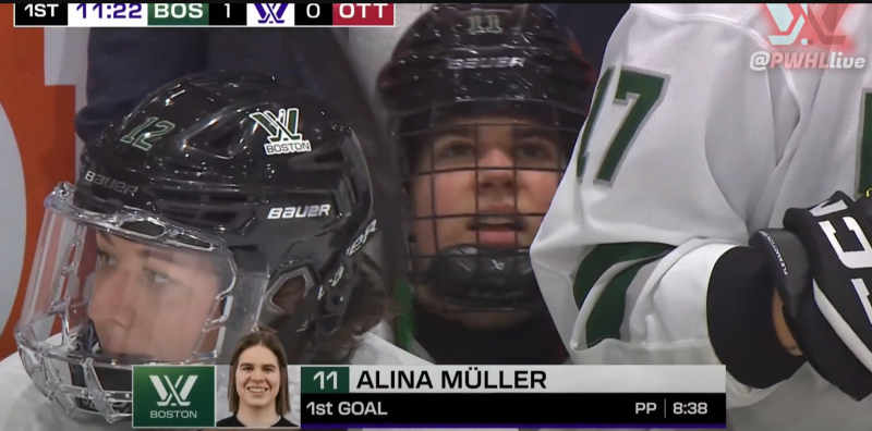 Alina Mueller marque son premier but en Professional Women's Hockey League