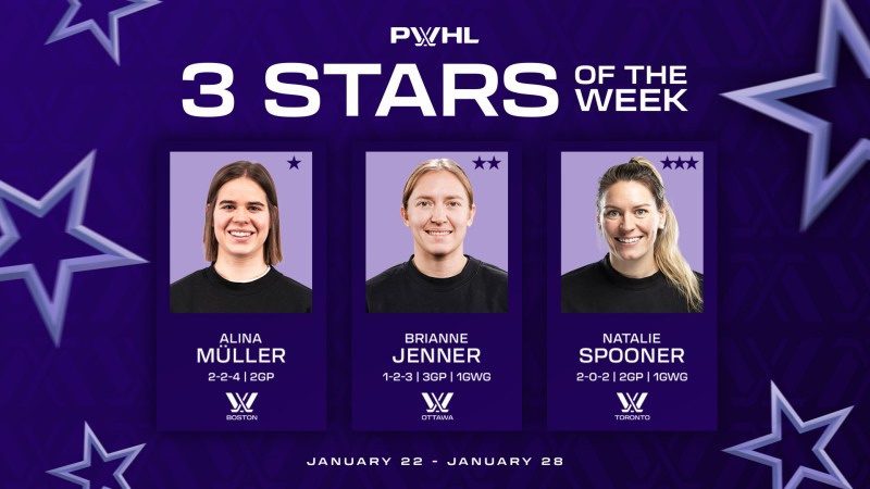 Alina Müller première étoile de la semaine en Professional Women’s Hockey League