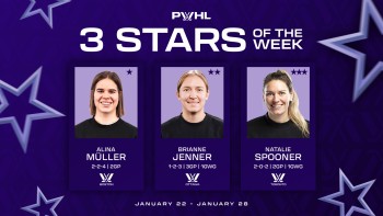 Alina Müller première étoile de la semaine en Professional Women’s Hockey League