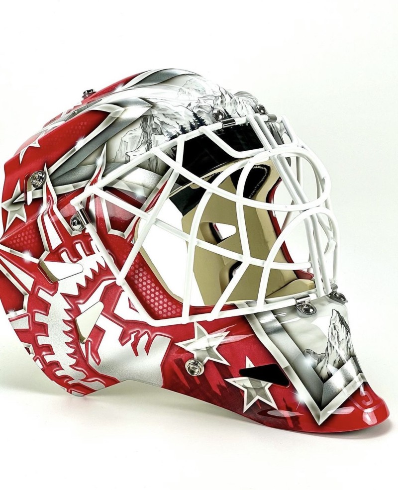 Un superbe masque hommage à Henrik Lundqvist et au... Valais