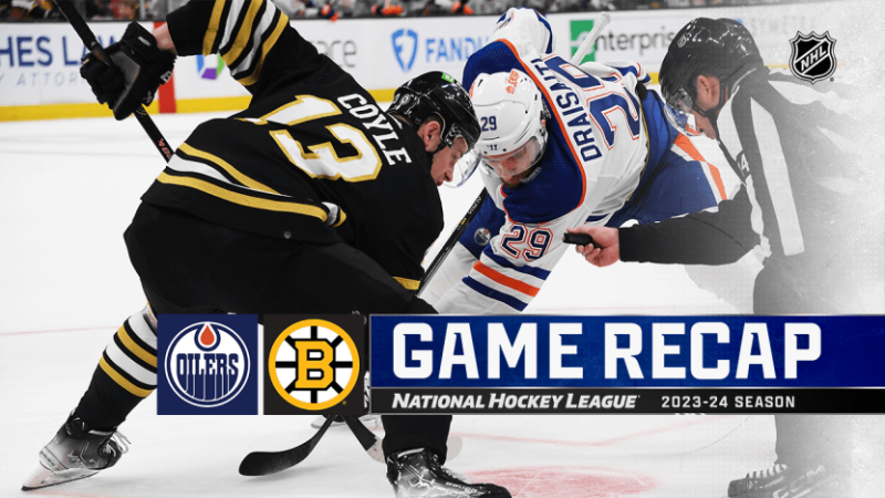 Une fin de match plutôt chaude entre Bruins et Oilers