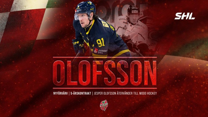 Un contrat de 5 ans pour Jesper Olofsson