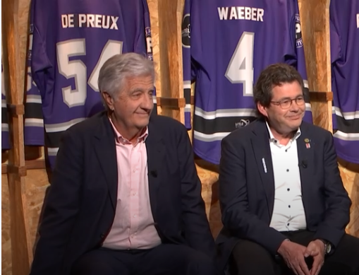 Hubert Waeber et Patrick de Preux à l'interview