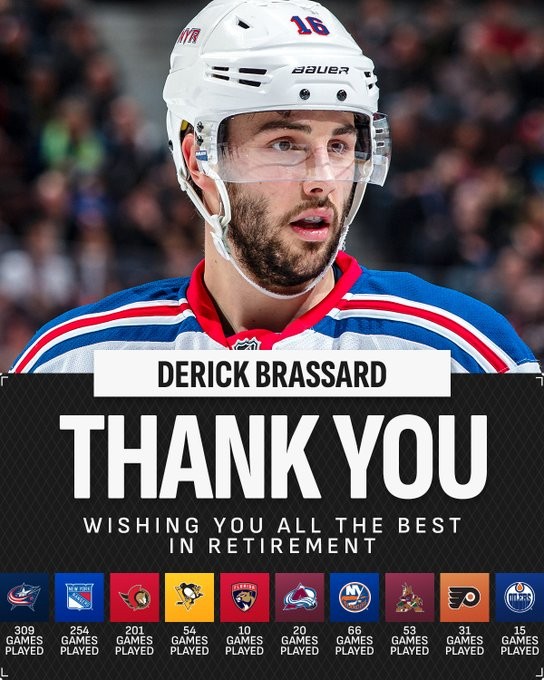 Brassard prend sa retraite après 17 ans de carrière dans la LNH