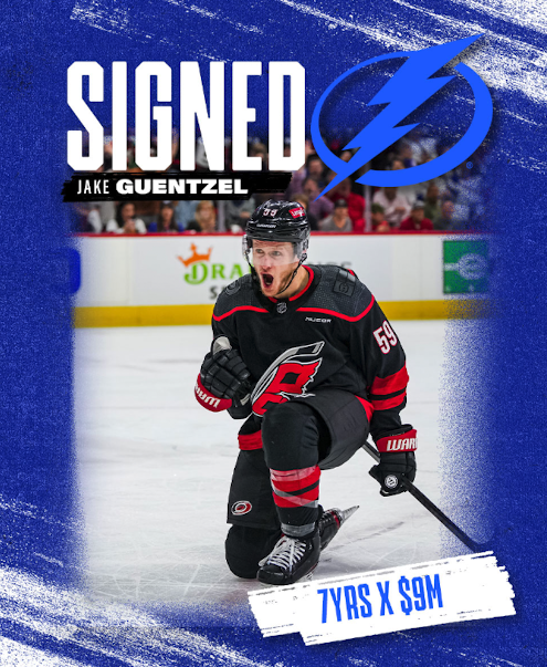 Le Lightning officialise le contrat de sept ans avec Jake Guentzel