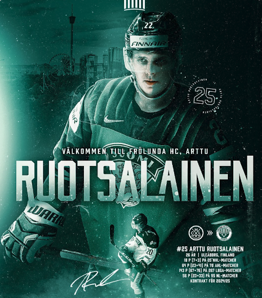 Frölunda confirme la signature d'Arttu Ruotsalainen