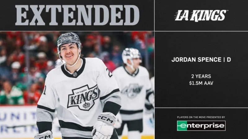 Les LA Kings signent un contrat de deux ans avec le défenseur Jordan Spence