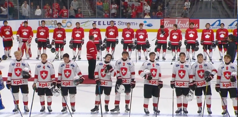 Hlinka Gretzky Cup : une très nette défaite de la Suisse face au Canada