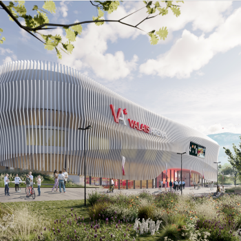 La Valais Arena, nouvelle patinoire de Sierre, se dévoile en images
