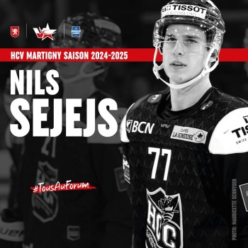 Nils Sejejs portera les couleurs de Martigny