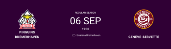 Formation des équipes pour le match Bremerhaven vs Genève