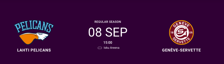 CHL : formation des équipes pour le match Lathi vs Genève